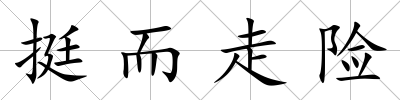 挺而走險