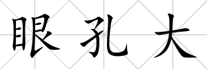 眼孔大