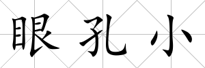 眼孔小
