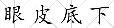 眼皮底下