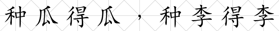 種瓜得瓜﹐種李得李