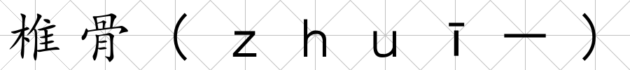 椎骨(ｚｈｕī－)