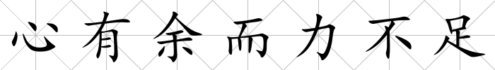 心有余而力不足
