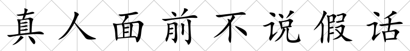 真人面前不說假話