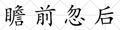瞻前忽后