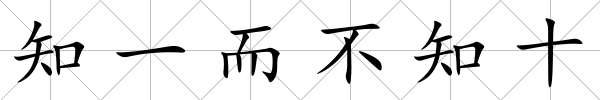 知一而不知十