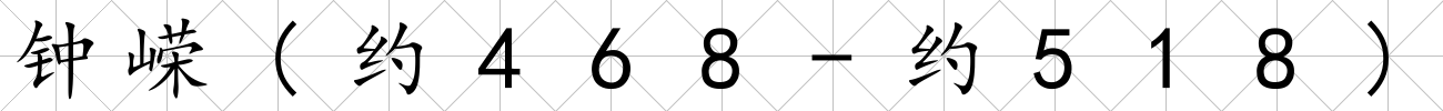鐘嶸(約468-約518)