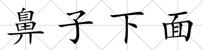鼻子下面