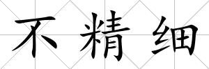 不精細(xì)