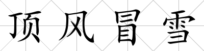 頂風冒雪