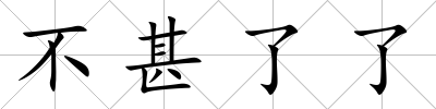 不甚了了