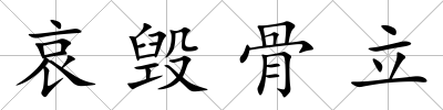 哀毀骨立