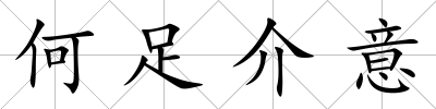 何足介意