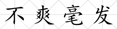 不爽毫發