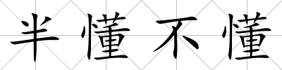 半懂不懂