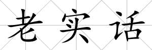 老實話