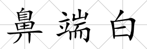 鼻端白
