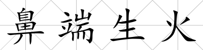 鼻端生火