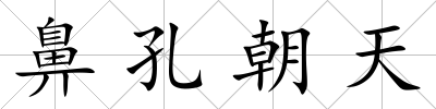 鼻孔朝天