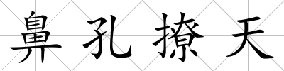 鼻孔撩天