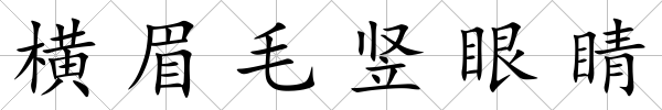 橫眉毛豎眼睛