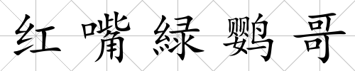 紅嘴緑鸚哥