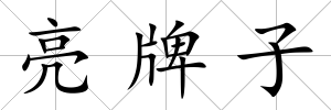 亮牌子